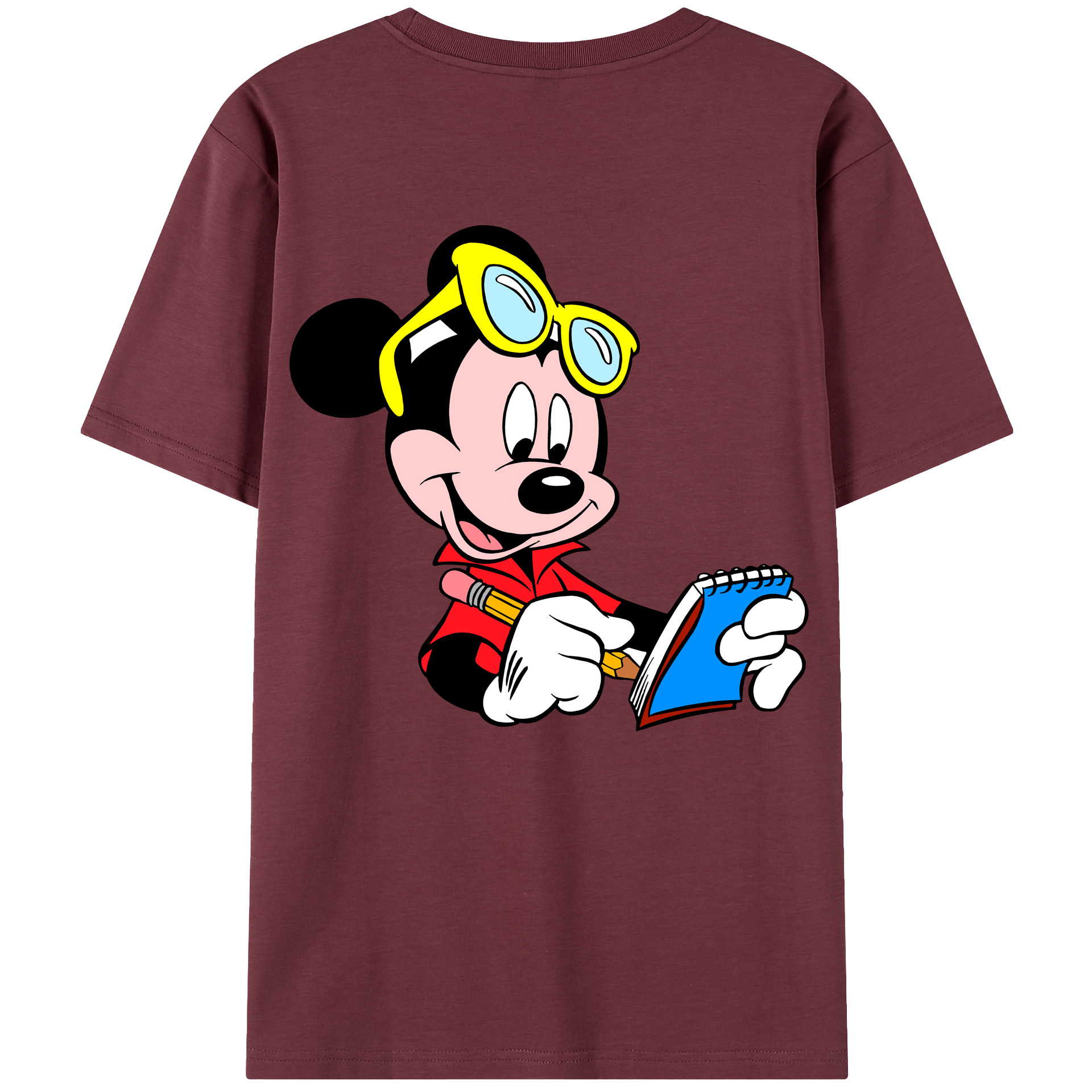 （画像用） ミッキーマウス Mickey Mouse 綿100％半袖Tシャツ（背面プリント）